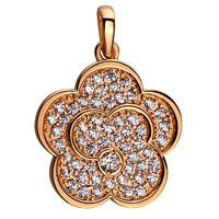 Золотой кулон 585 пробы с фианитами