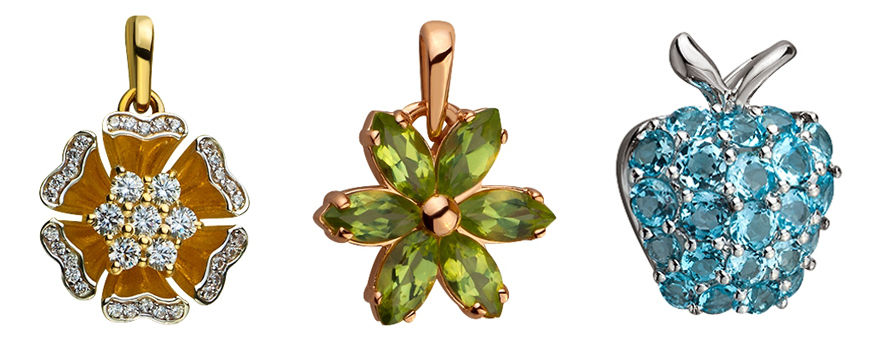 золотые кулоны 585 пробы — ювелирная карта