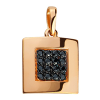 золотой кулон 585 пробы с фианитами