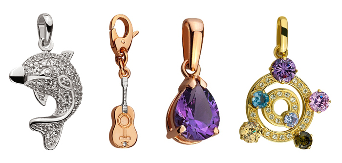 золотые кулоны 585 пробы — ювелирная карта