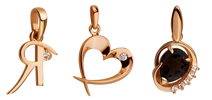 золотые кулоны 585 пробы — ювелирная карта